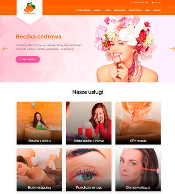 Создание сайта салона красоты spamandarinka.pl